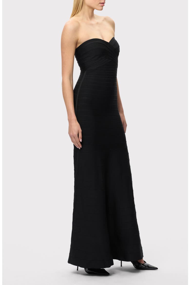Sara Bandage Mermaid Gown, Alternate, color, BLACK