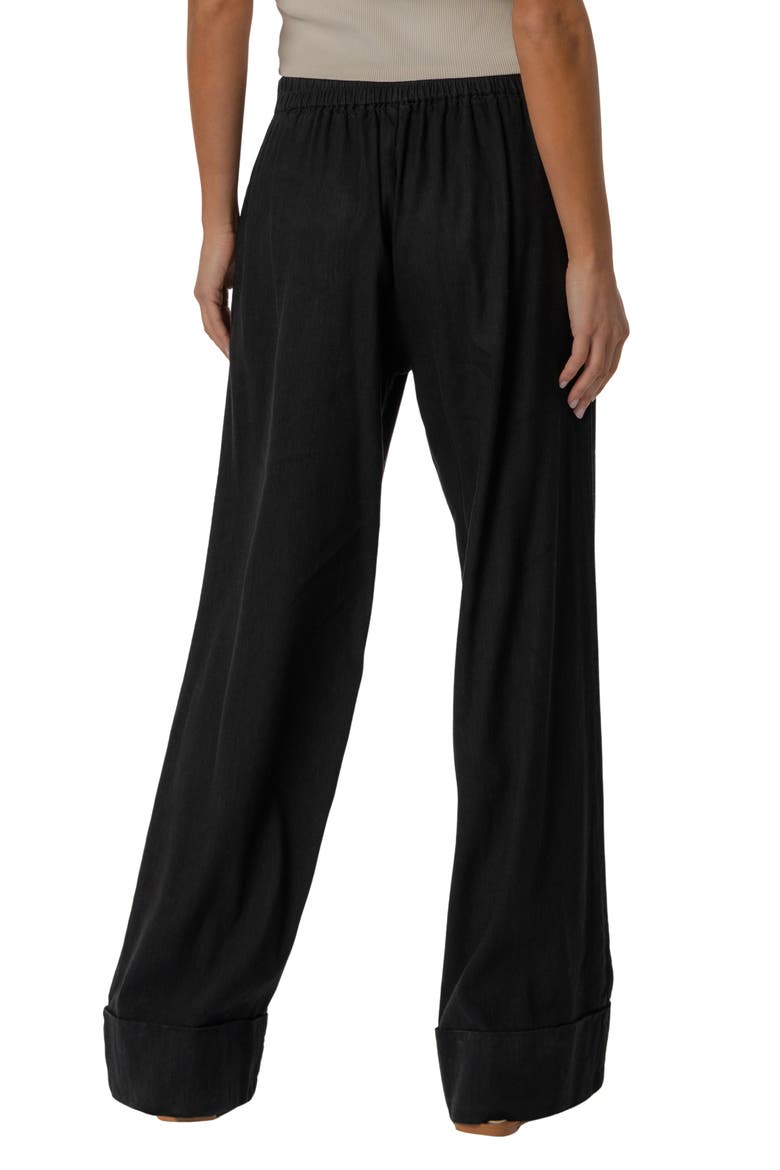 Meg High Waist Ankle Wide Leg Pants, Alternate, color, BLACK