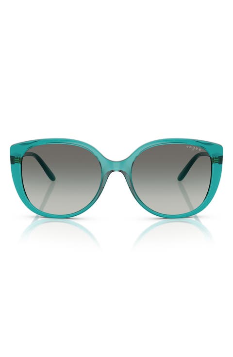 55mm Polarized Gradient Butterfly Sunglasses