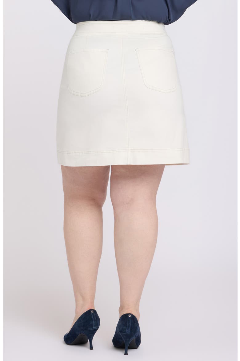 High Waist A-Line Denim Utility Skirt, Alternate, color, VINTAGE WHITE
