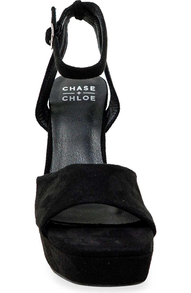 CHASE AND CHLOE Ankle Strap Platform Pump, Alternate, color, Black