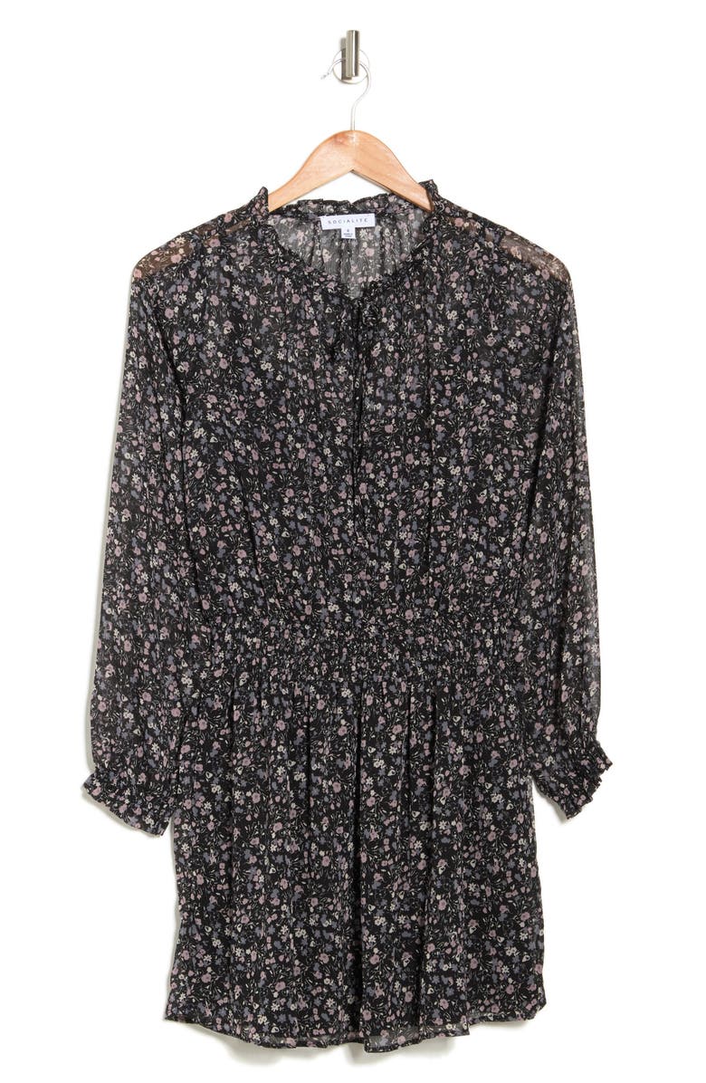 Socialite Smocked Long Sleeve Dress, Alternate, color, 