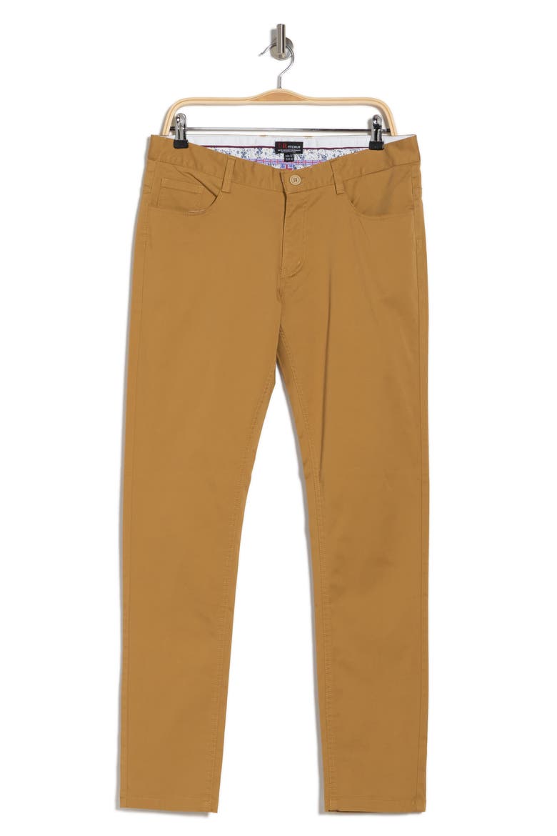 Slim Fit Cotton Stretch Chino Pants, Alternate, color, KHAKI