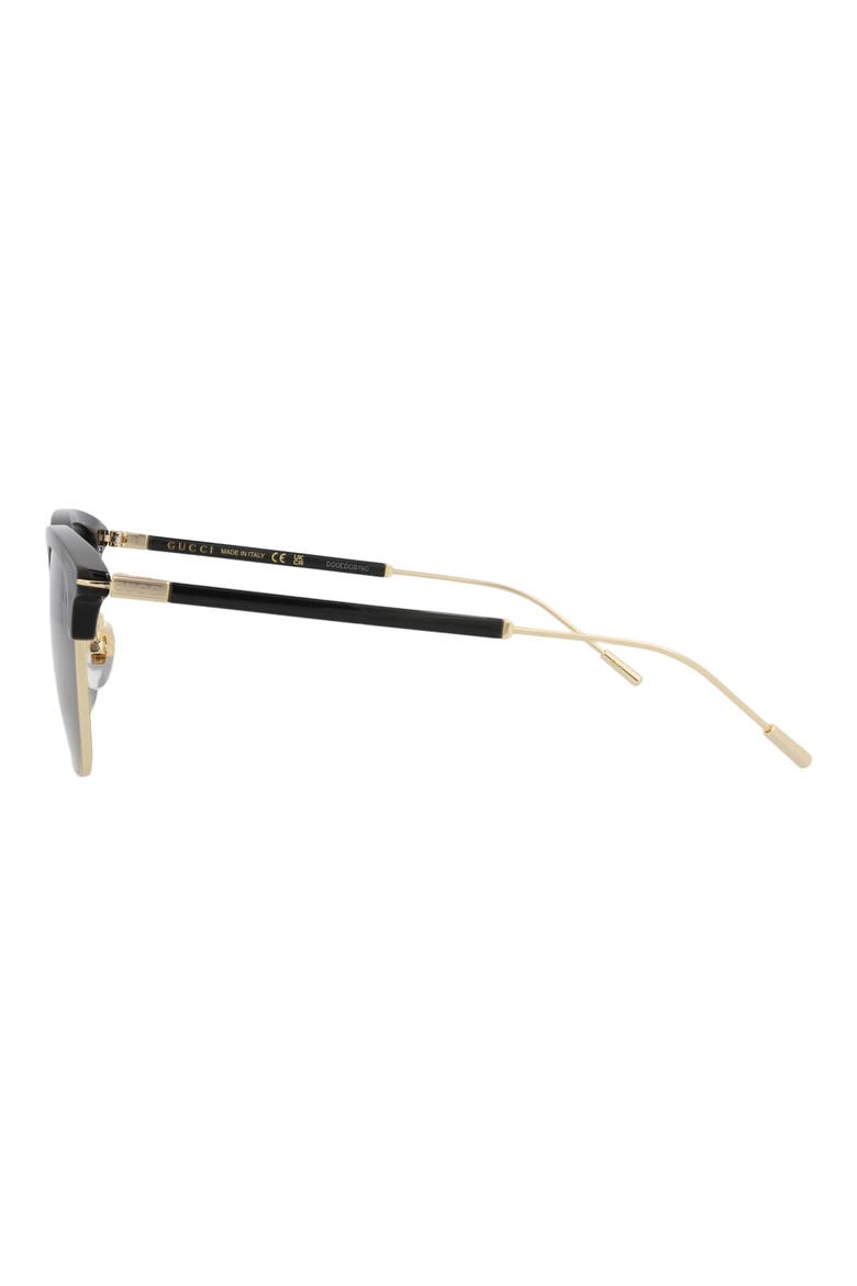 56mm Square Sunglasses, Alternate, color, BLACK GOLD GREY