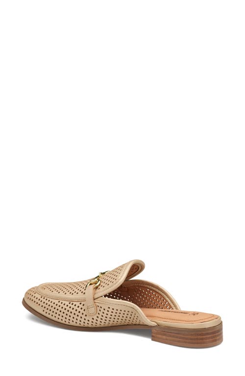 Johnston & Murphy Ali Perforated Bit Mule In Sand Pearlized Glove Leather