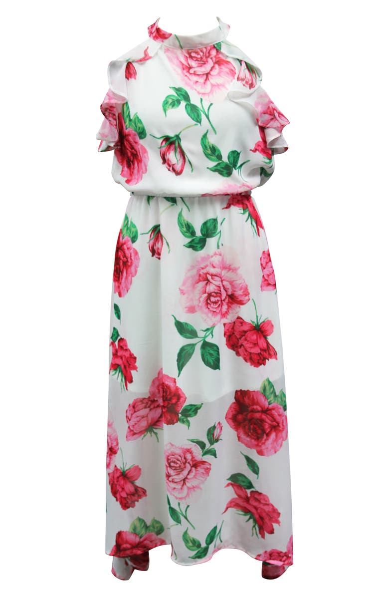 Ava & Yelly Floral Maxi Dress, Main, color, 