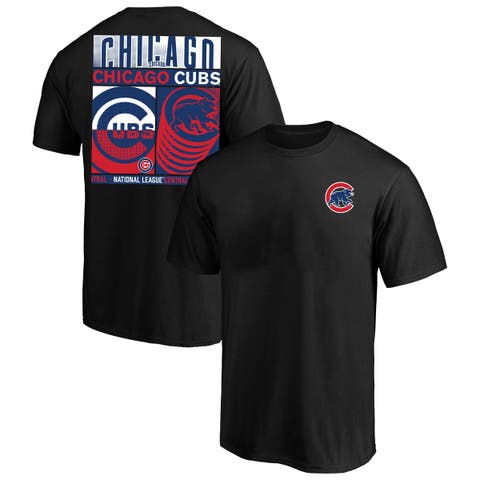 Men's Profile  Black Chicago Cubs Big & Tall Two-Sided Graphic T-Shirt