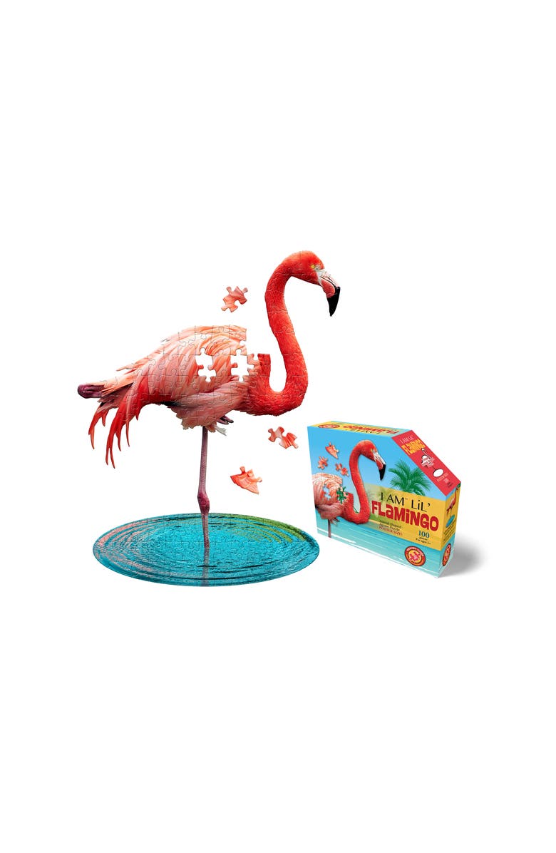 Madd Capp Lil Flamingo 100 Piece Jigsaw Puzzle, Main, color, Multicolored