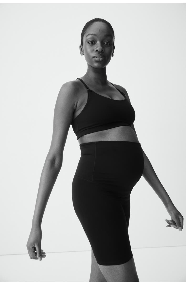 H&M Mama Before & After Cycling Shorts, Alternate, color, Black