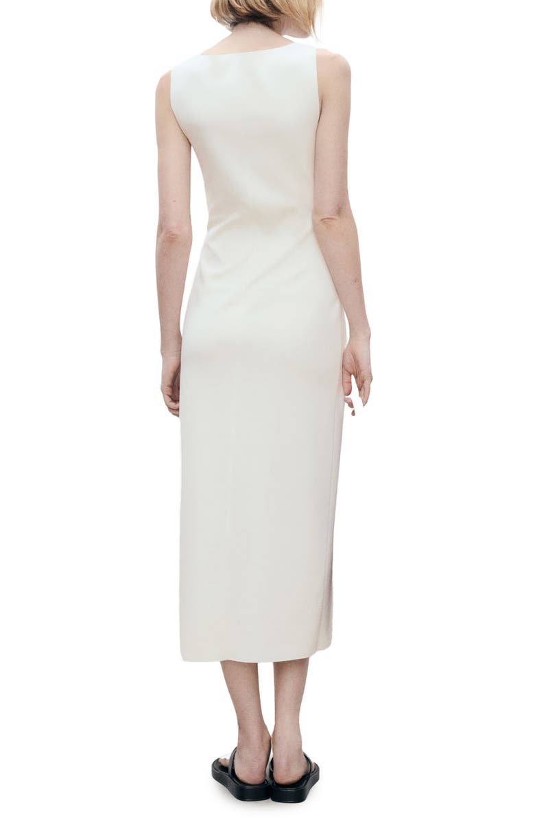 MANGO Bateau Neck Sleeveless Maxi Dress, Alternate, color, Ecru