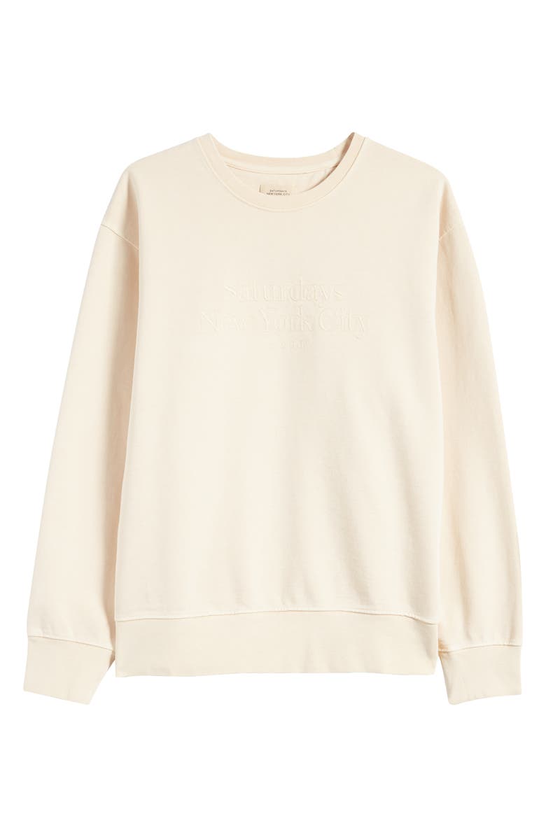 Saturdays NYC Bowery Embroidered Cotton Sweatshirt, Alternate, color,
