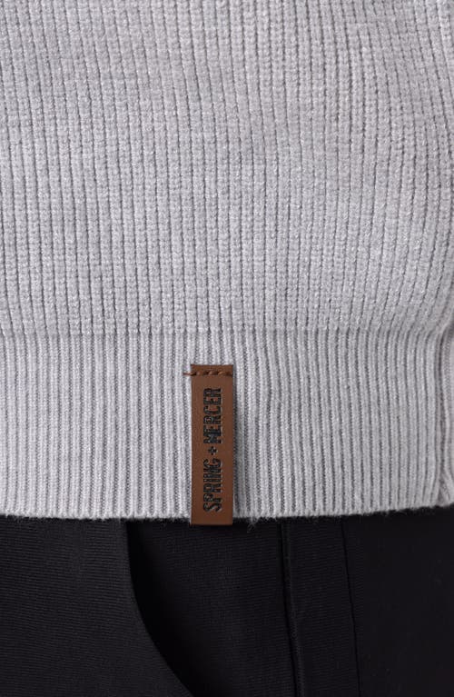 Shop Spring + Mercer Ribbed Crewneck Sweater In Light Heather Grey
