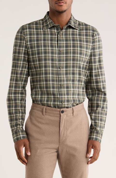 Flannel Button-Up Shirt