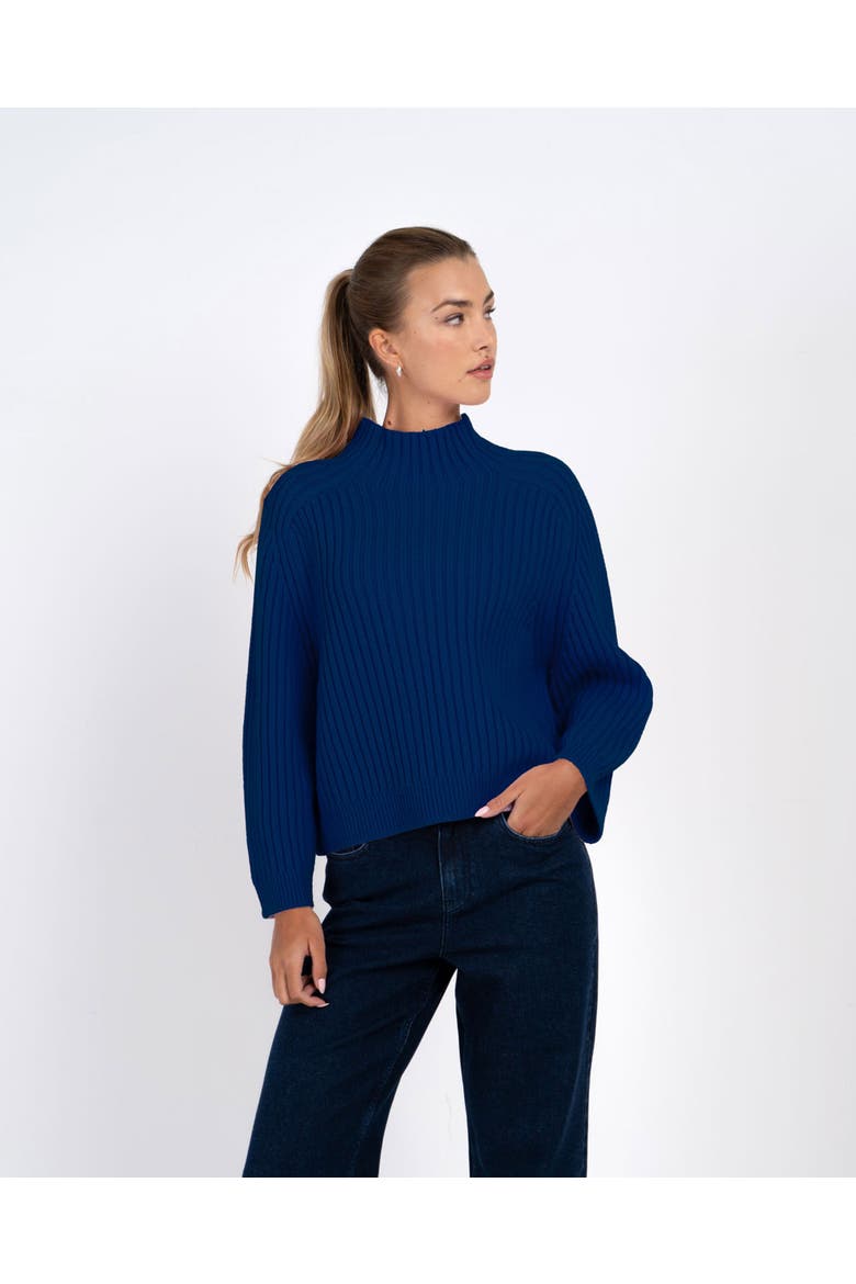 Maeve Rib Knit Sweater, Main, color, Celestial Blue