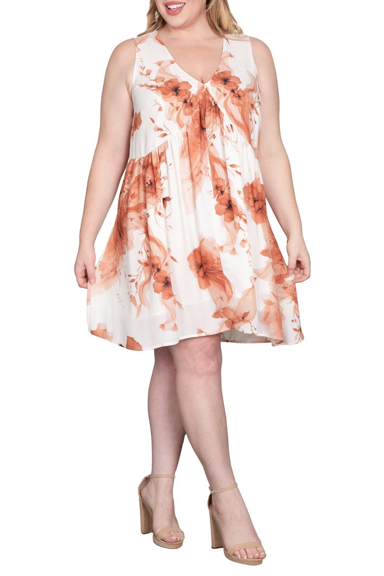 Floral Sleeveless Dress, Main, color, DESERT FLORAL