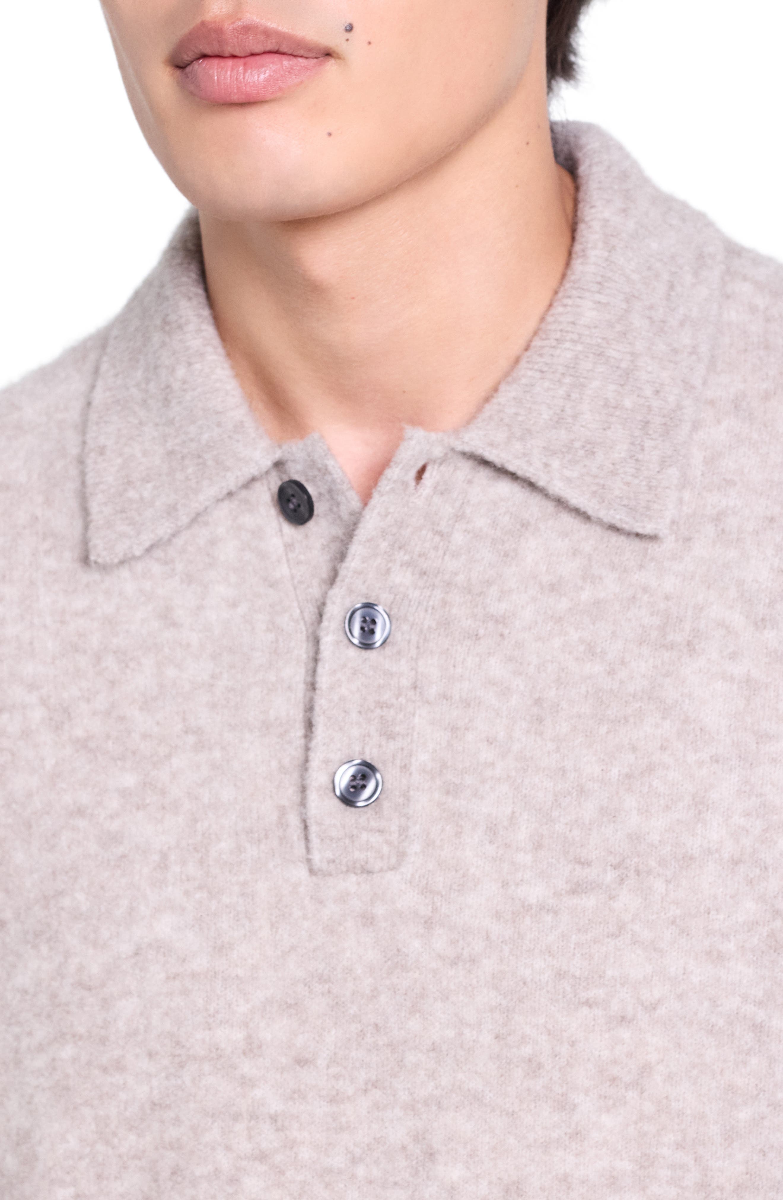 Theory Mélange Polo Sweater (Men) | Nordstrom
