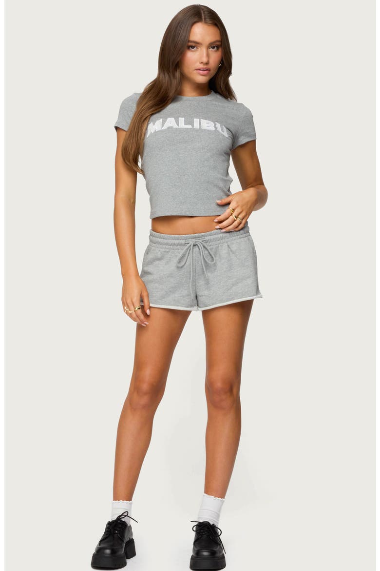 Malibu Embroidered Eyelet T-Shirt, Alternate, color, GRAY-MELANGE