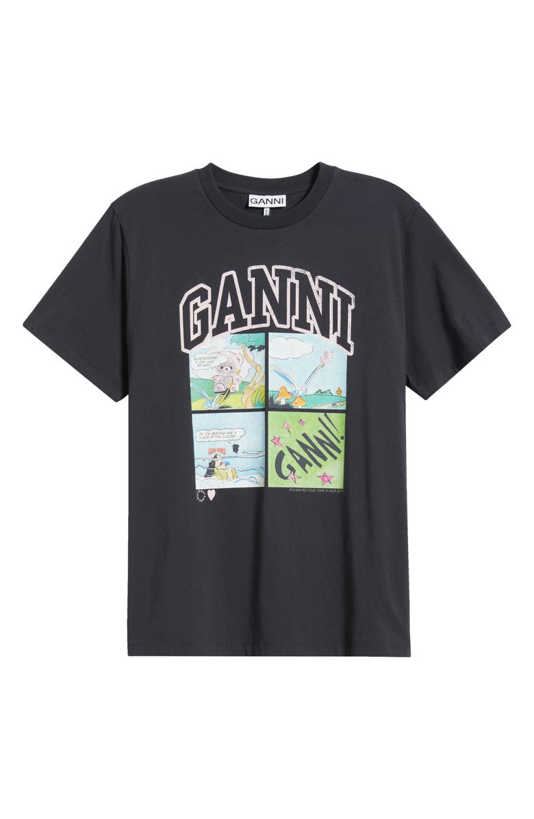 Ganni Teddy Organic Cotton Graphic T-Shirt, Alternate, color,