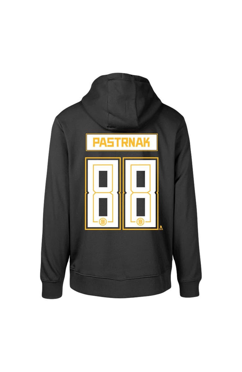 LEVELWEAR Men's Levelwear David Pastrnak Black Boston Bruins Podium Name & Number Pullover Hoodie, Alternate, color, Black