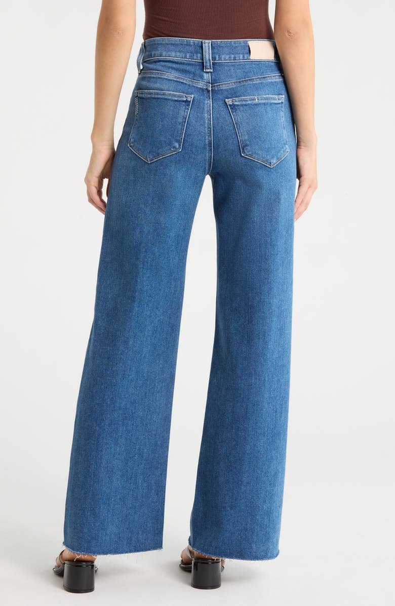 PAIGE Anessa Raw Hem Wide Leg Jeans, Alternate, color, Monaco Mist