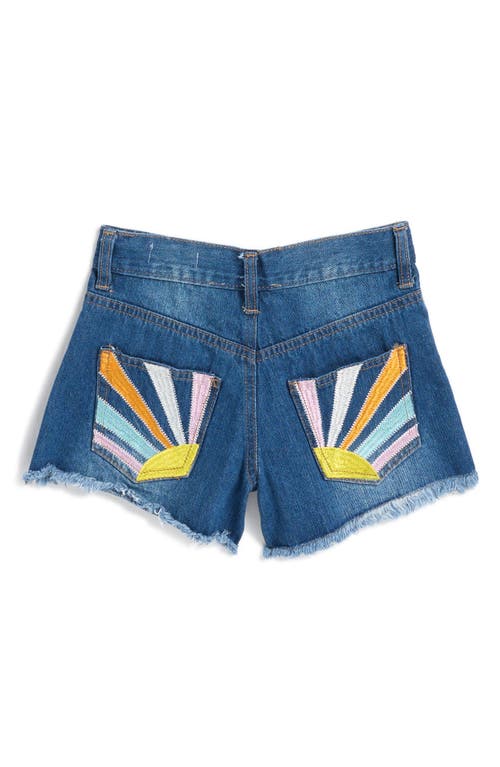 Shop Jessica Simpson Kids' Embroidered Fringe Denim Shorts