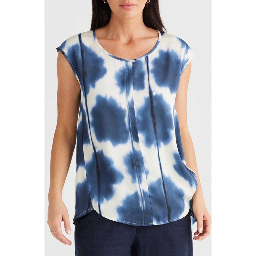 Brave+True Miona Cap Sleeve Top in Flower Bomb