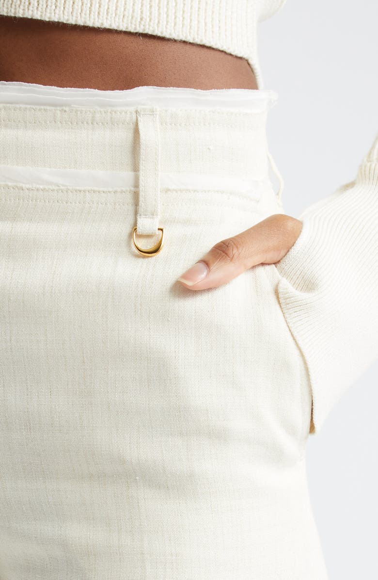 Jacquemus The String High Waist Linen Blend Pants, Alternate, color,