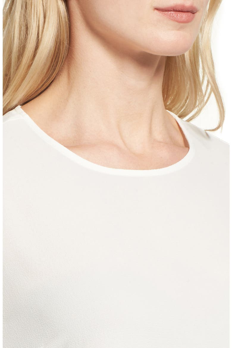 Textured Georgette High/Low Blouse, Alternate, color, NEW IVORY