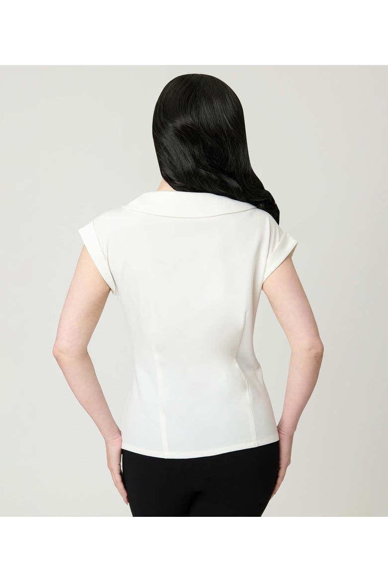 1960s Twill Sleeveless Blouse, Alternate, color, Solid White