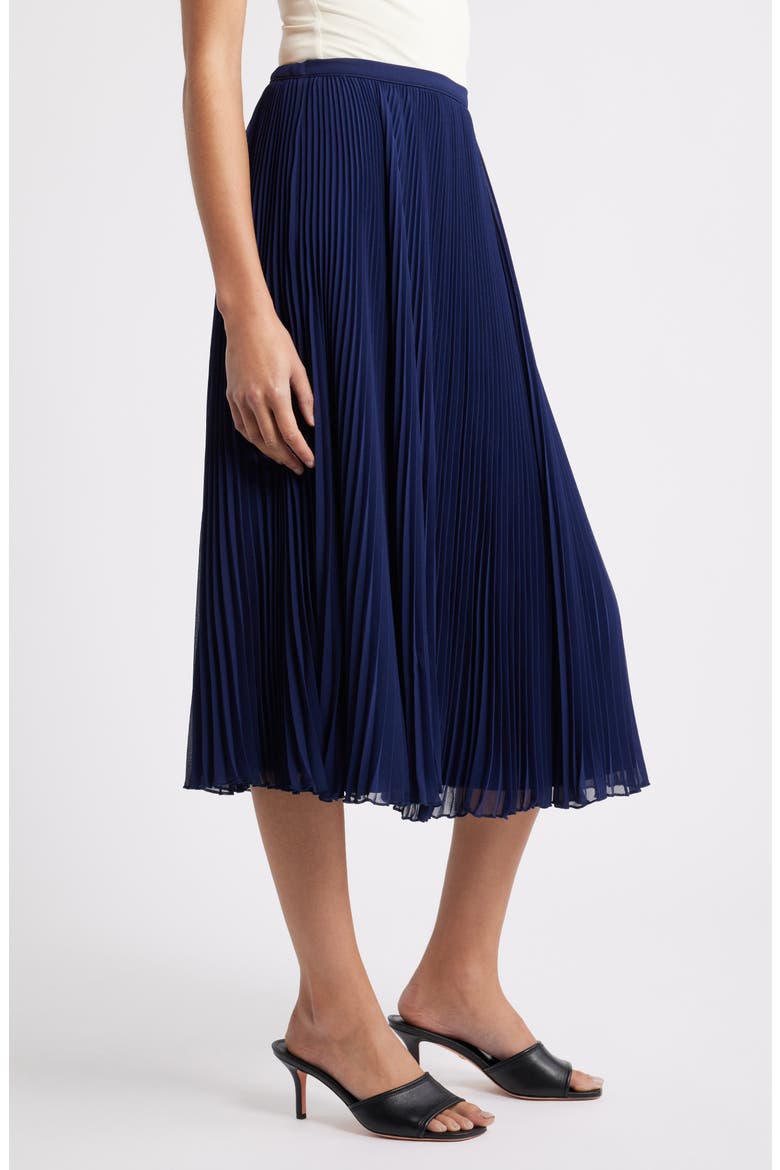 Kella Pleated Skirt, Alternate, color, NAVY