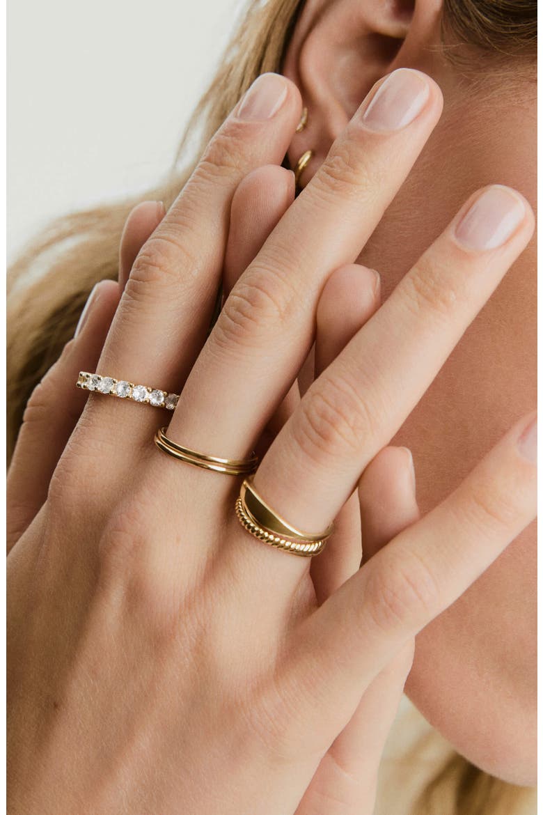 Aurora Lab Grown Sapphire Eternity Ring, Alternate, color, 18k Gold Vermeil