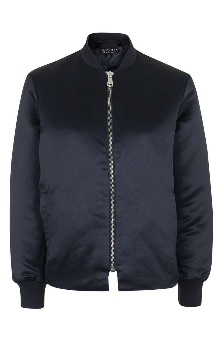 Topshop Sven Bomber Jacket, Alternate, color, 