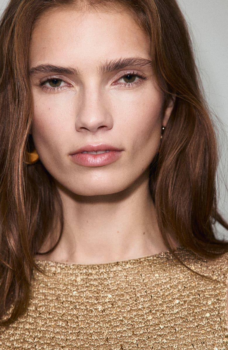 MANGO Sequin Knit Dress, Alternate, color, 