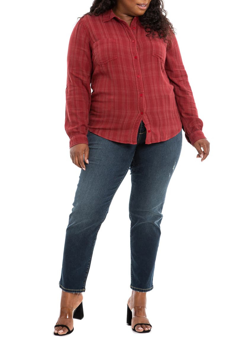 Western Shirt, Alternate, color, BURGUNDY