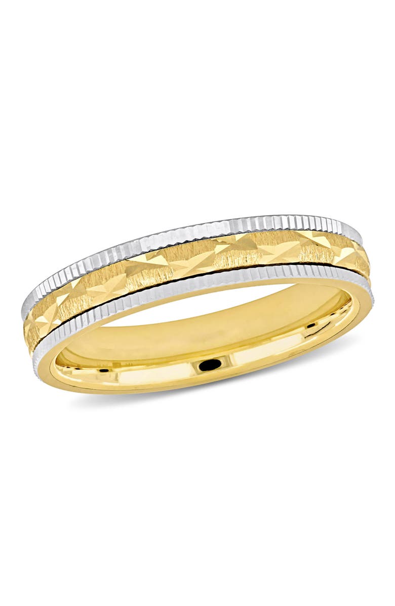 Julianna B. Brushed & Hammered Finish Band 14k Two-Tone, Main, color, 