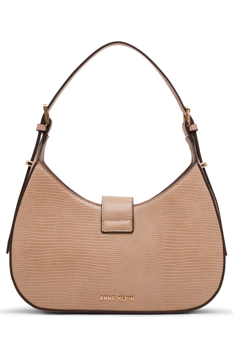 Anne Klein Curved Shoulder Bag, Alternate, color, Mocha