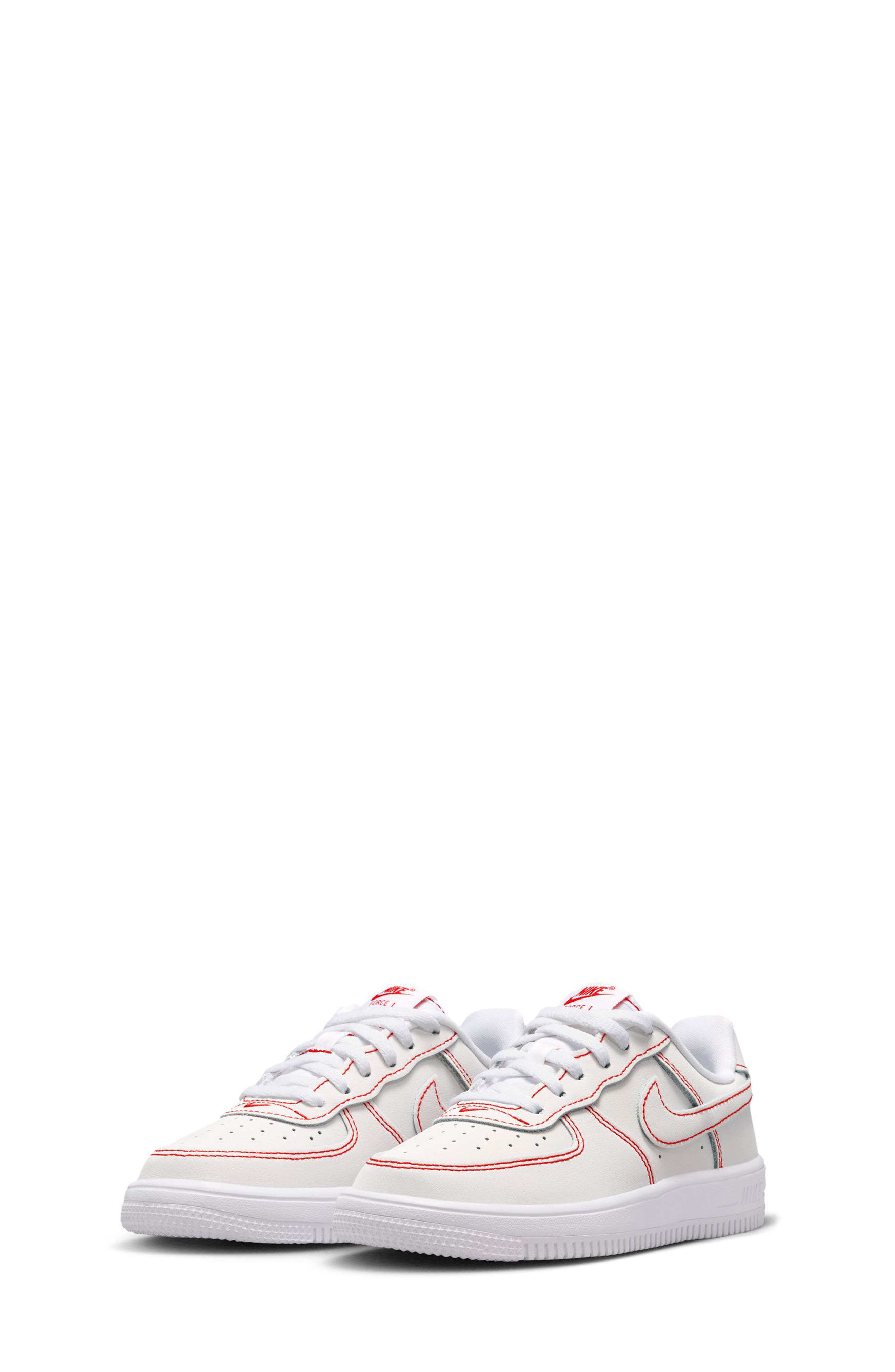 Kids' Air Force 1 Sneaker, Alternate, color, WHITE/ UNIVERSITY RED