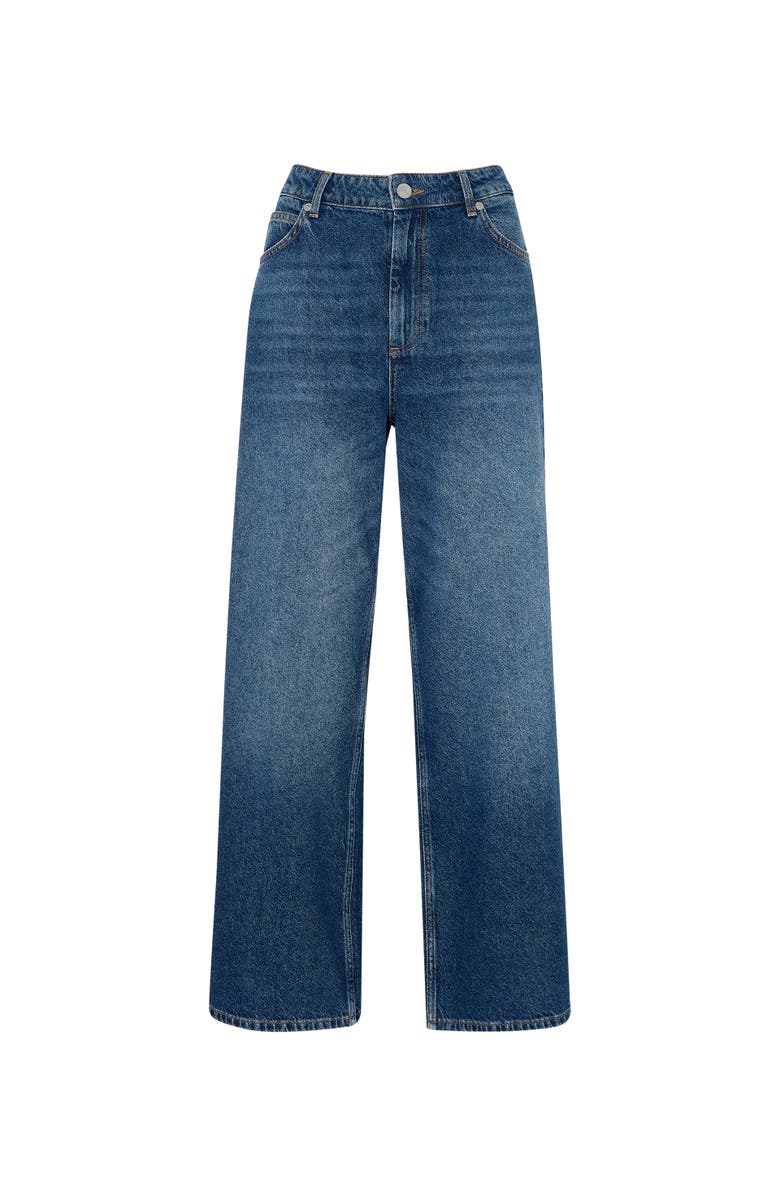 Whistles Denim Straight Ankle Length Jeans, Alternate, color, Denim