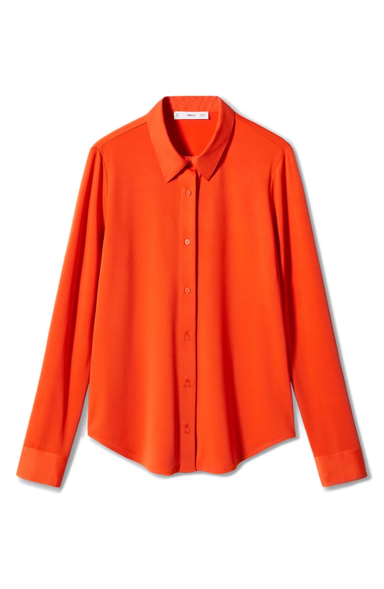 MANGO Flowy Button-Up Shirt, Alternate, color, 
