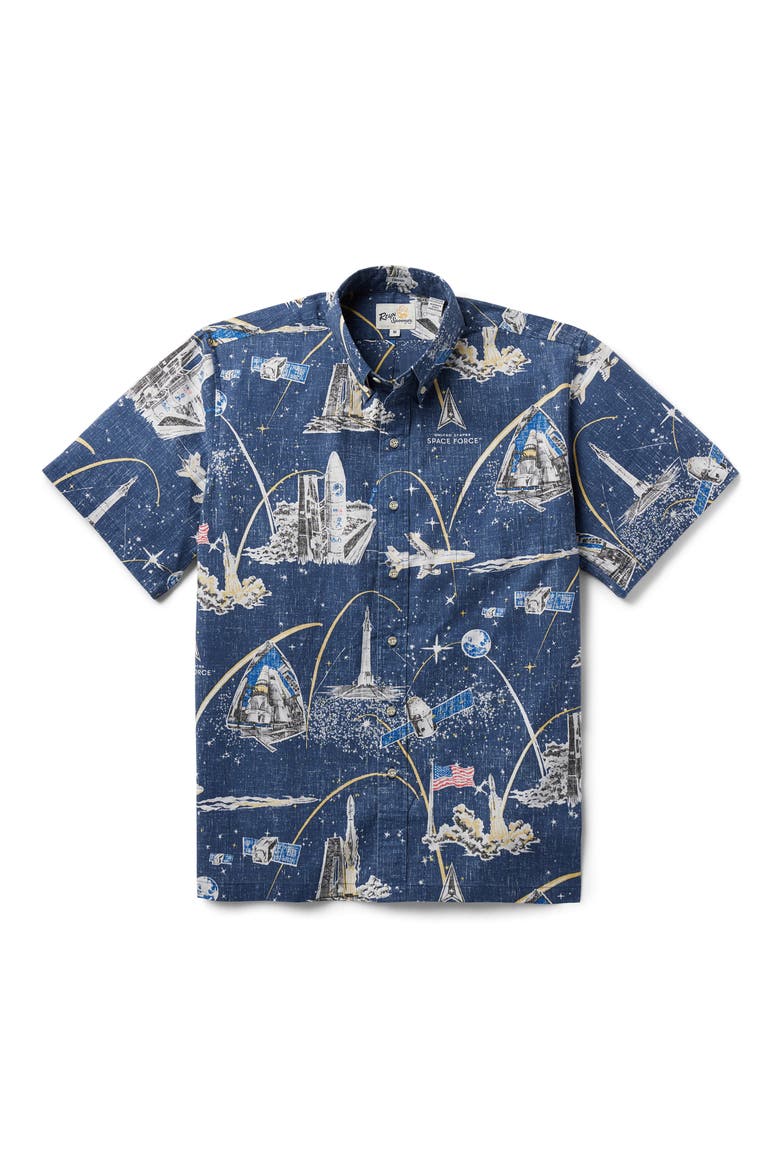 US Space Force Classic Fit Button-Down Shirt, Main, color, DEEP NAVY