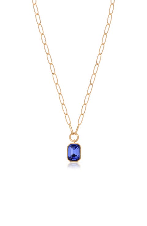Deco Crystal Pendant Necklace