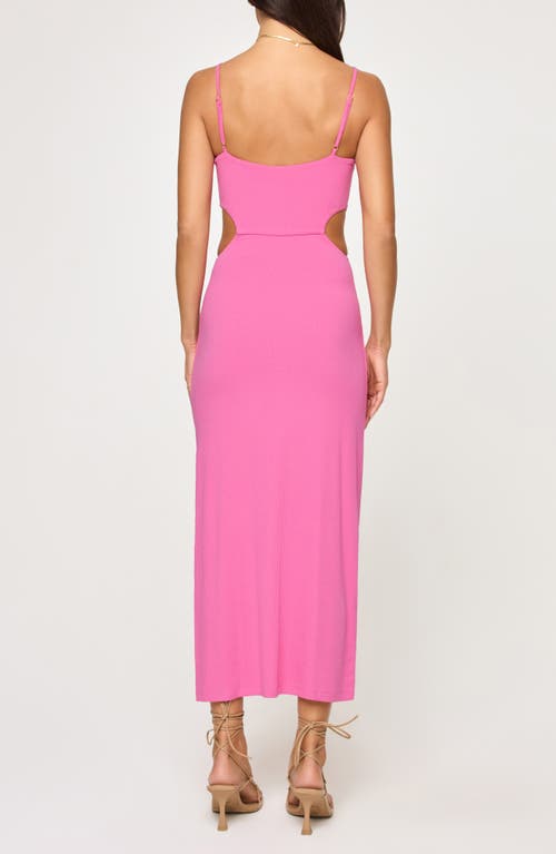 L*space Lspace Cameron Cutout Rib Cover-up Midi Dress In Bubblegum Pink