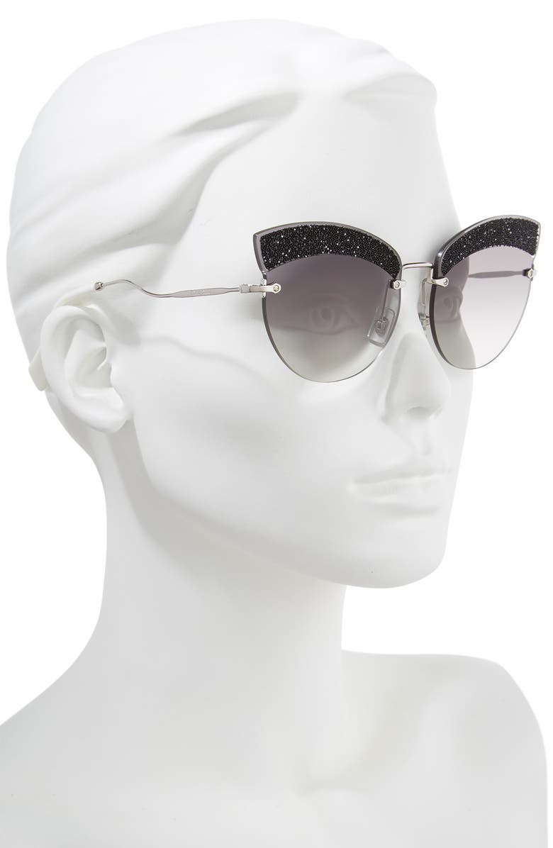 Miu Miu 65mm Cat Eye Sunglasses, Alternate, color, 