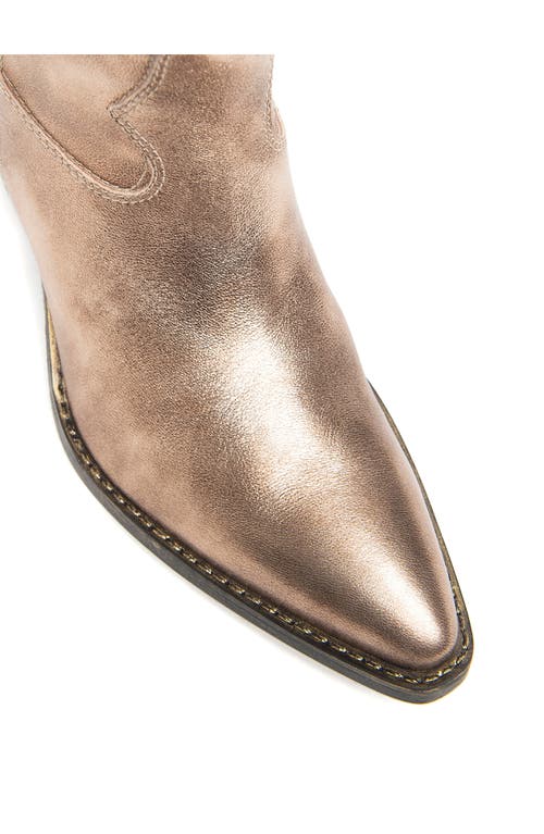 Nerogiardini Texan Western Boot In Gold