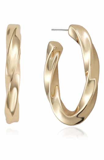 Twisted Tube Hoop Earrings