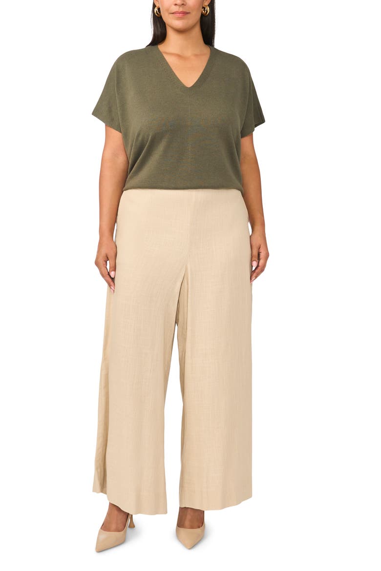 V-Neck Sweater, Alternate, color, MOSS MELODY