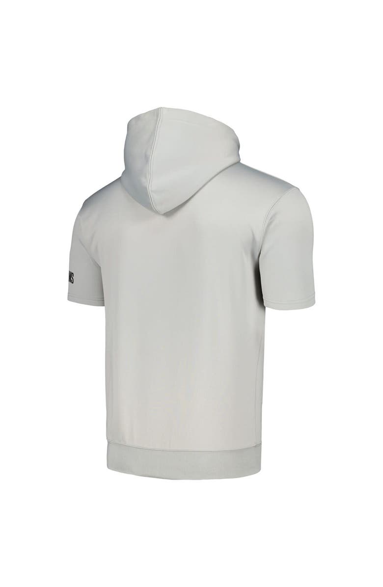 FANATICS Men's Fanatics Branded Silver/Red New Orleans Pelicans Short Sleeve Pullover Hoodie, Alternate, color, Silver