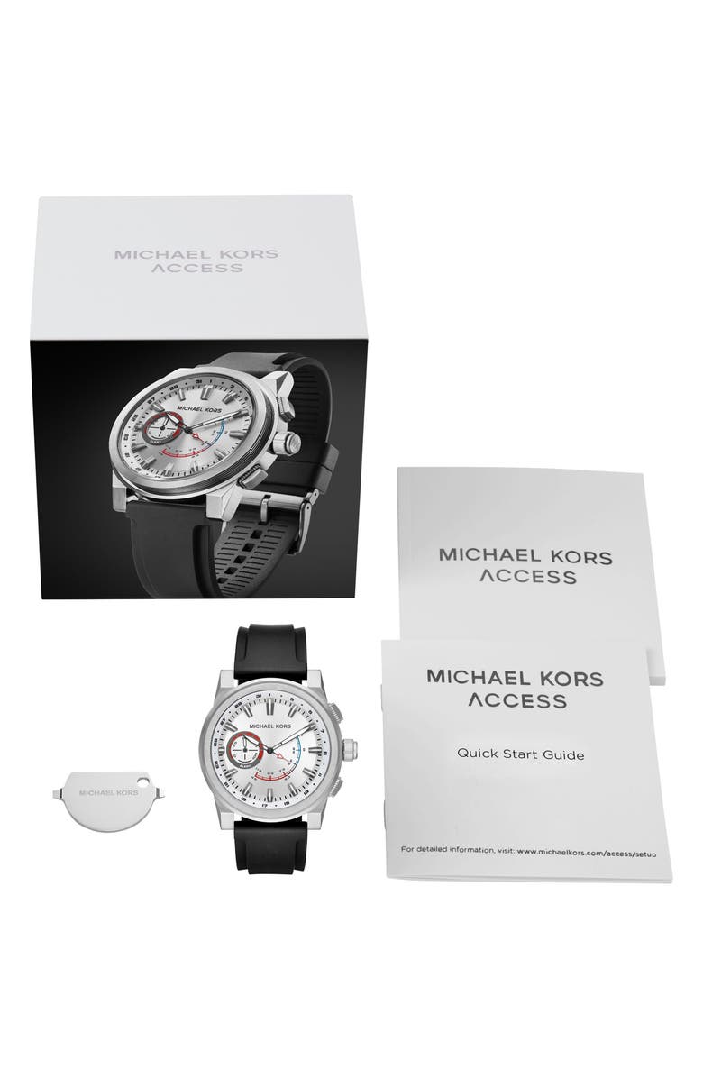 Michael Kors Access Grayson Hybrid Silicone Strap Smart Watch, 47mm, Alternate, color, 
