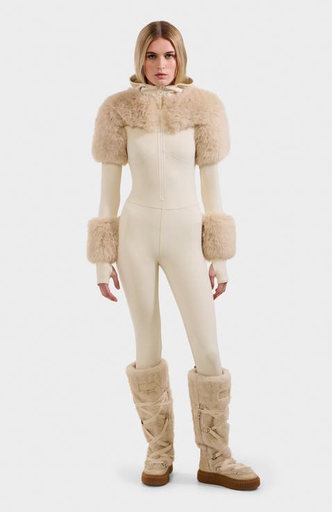 Myla Catsuit with Faux Fur