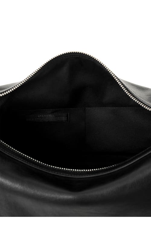 Stand Oil Mushy Faux Leather Shoulder Bag In Black